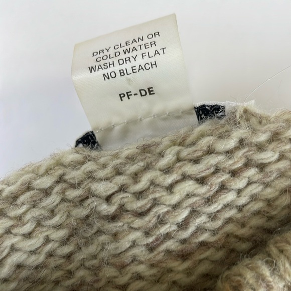 Woolrich Vintage Wool Blend Cable Knit Sweater Size L Women’s Crewneck Beige - Picture 12 of 16